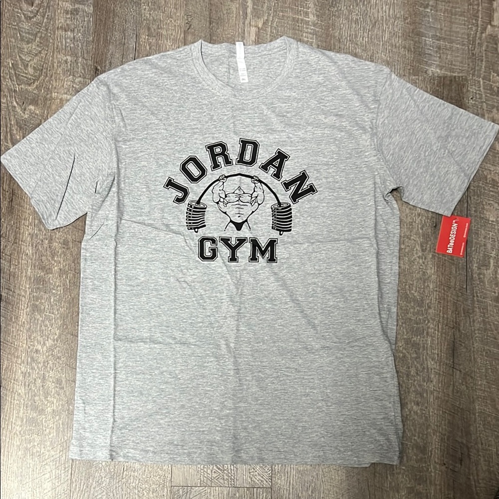 Jordan Gym Gray Short Sleeve Tee Athletic Design
